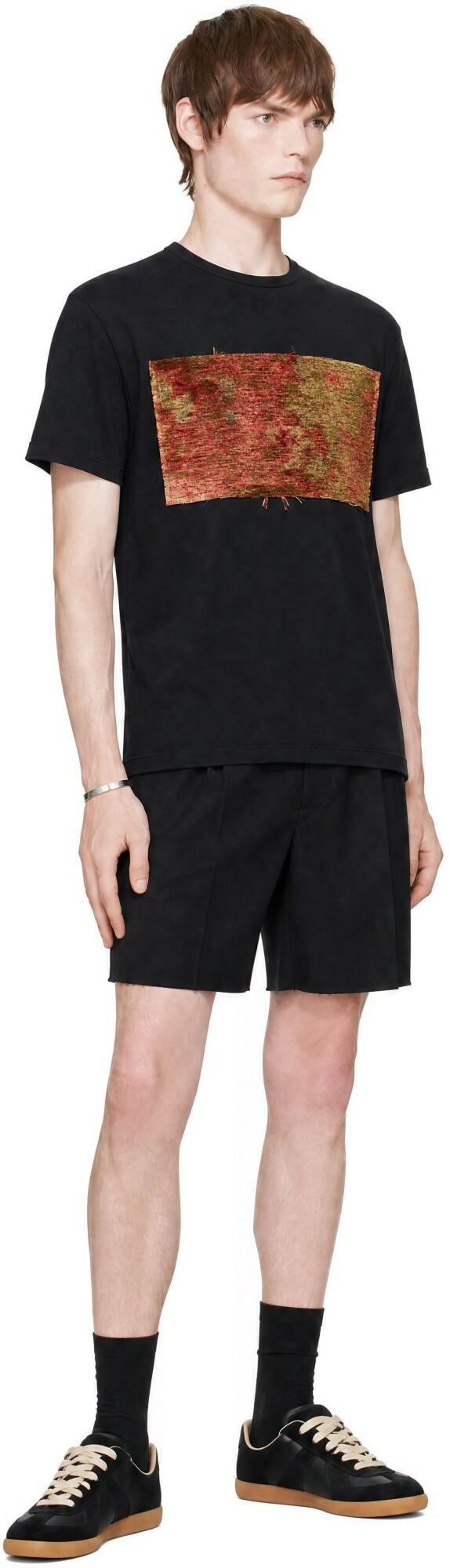 Maison Margiela Black Tapestry Patch T-shirt