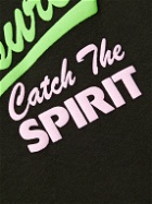 Pasadena Leisure Club - Catch the Spirit Printed Cotton-Jersey T-Shirt - Black