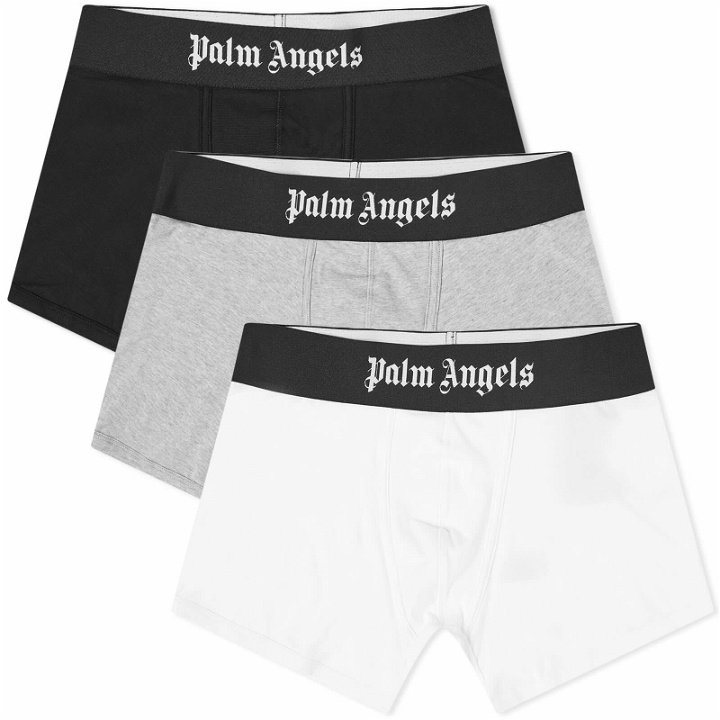 Photo: Palm Angels Men's Logo Trunk - 3 Pack in Multi