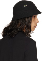 Lacoste Black Croc Centered Bucket Hat