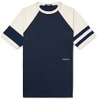 CALVIN KLEIN 205W39NYC - Embroidered Striped Cotton-Jersey T-Shirt - Men - Navy