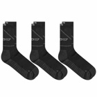 Polo Ralph Lauren Performance Sock - 3 Pack in Black