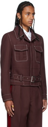 Wales Bonner Burgundy Hanover Military Jacket