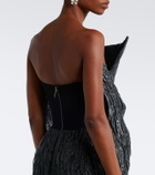 Maticevski Friesian tiered cloqué bustier gown