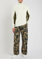 Malbon Santiago Logo Half-zip Stretch-jersey Mid-layer Jacket Cream
