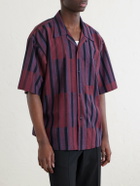 Kardo - Rohit Convertible-Collar Striped Cotton Shirt - Brown