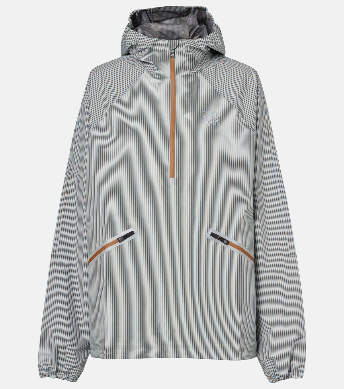 Loewe x On Storm striped half-zip jacket