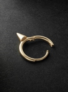 MARIA TASH - Single Short Spike 14-Karat Gold Single Hoop Earring