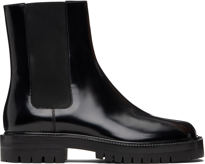 Photo: Maison Margiela Black Tabi Chelsea Boots