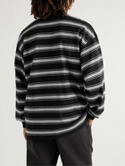 WTAPS - Jam Striped Cotton-Jersey T-Shirt - Black