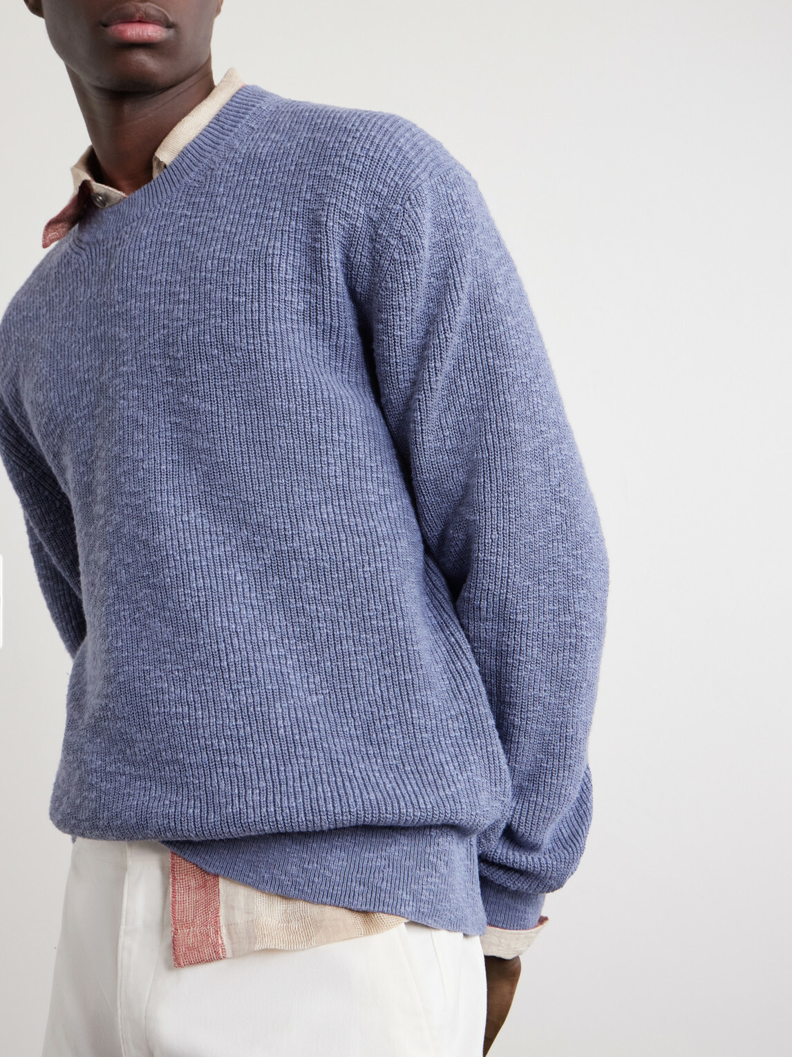 NN07 - Russell Crew 60028 Cotton Sweater - Blue