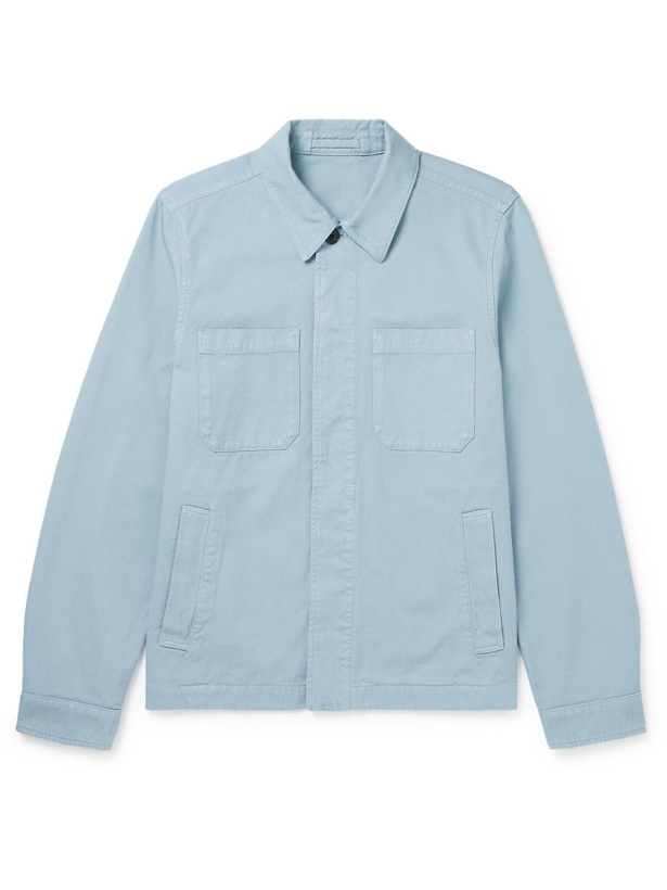 Photo: Mr P. - Garment-Dyed Cotton-Twill Overshirt - Blue