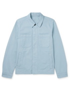 Mr P. - Garment-Dyed Cotton-Twill Overshirt - Blue