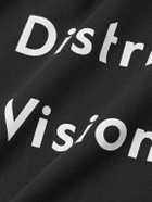 DISTRICT VISION - California Logo-Print Stone-Washed Cotton-Jersey Hoodie - Black