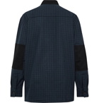 Acne Studios - Twill-Panelled Checked Wool-Blend Shirt Jacket - Blue