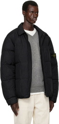 Stone Island Black 4100033 Micro Twill Down Jacket