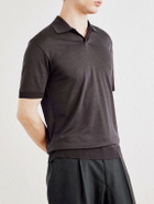 Altea - Pierre Lyocell and Cotton-Blend Polo Shirt - Brown