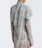 Acne Studios Caped paisley silk crêpe blouse