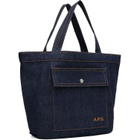 A.P.C. Navy Jade Tote