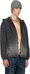 Diesel Gray Dégradé-Effect Scuba Hoodie