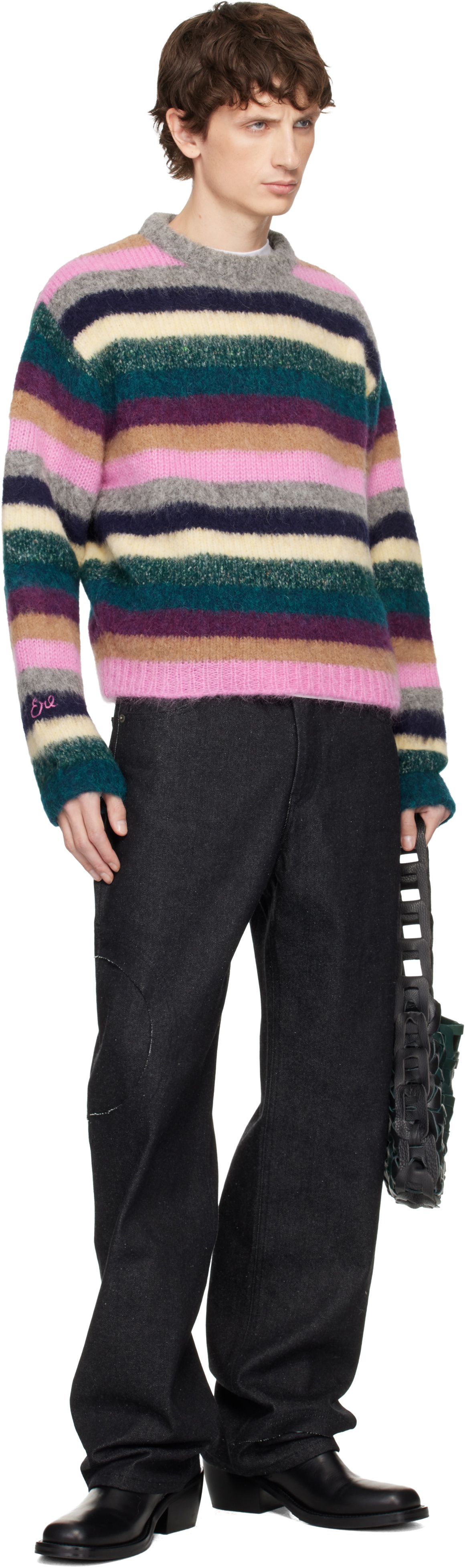 ERL Multicolor Striped Alpaca Crewneck Sweater
