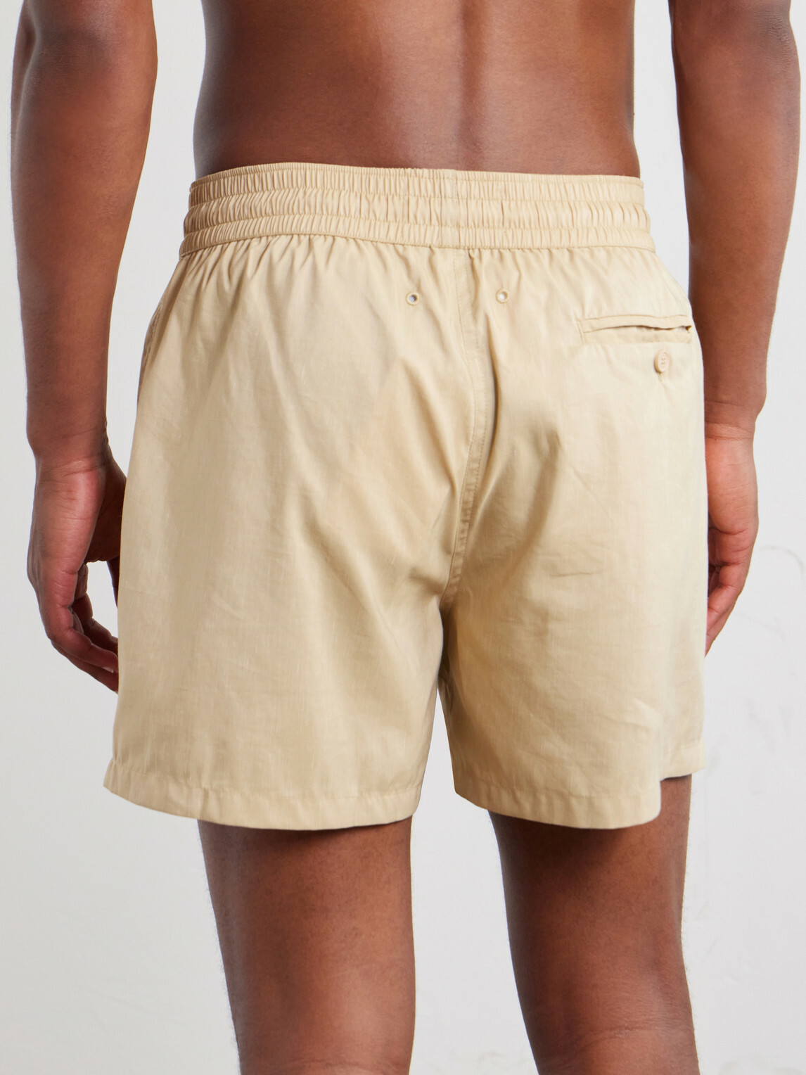 Frescobol Carioca - Rio Straight-Leg Linen Blend Swim Short - Neutrals