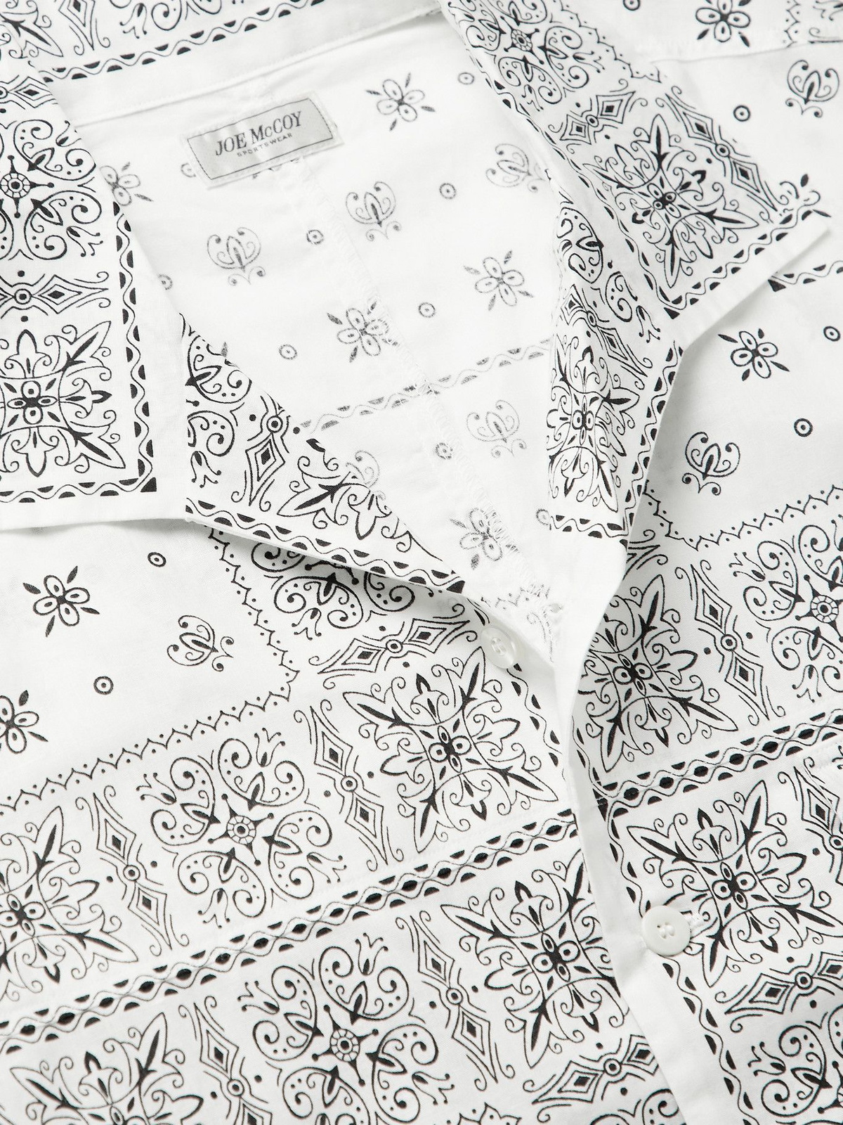 THE REAL MCCOY'S - Bandana-Print Cotton Shirt - White