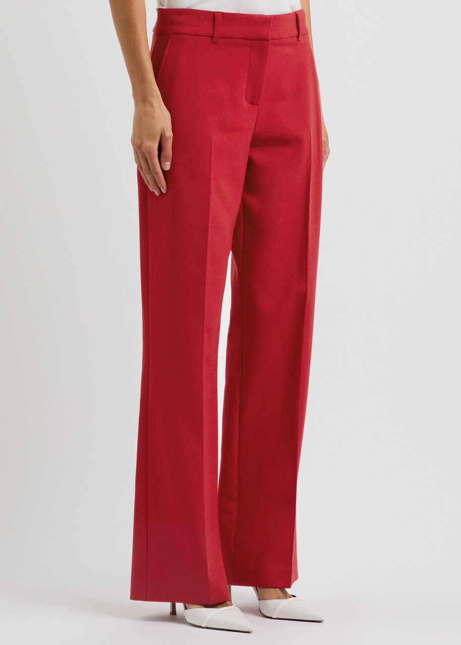 Casablanca Sports Straight-leg Wool-blend Trousers Red