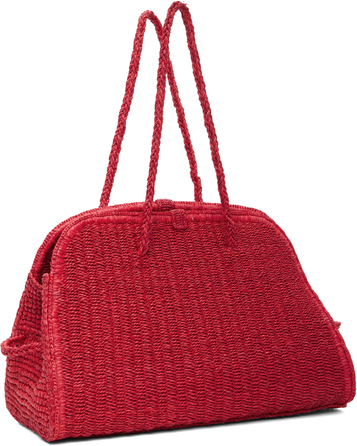 JACQUEMUS Red 'The raffia Turismo' Bag