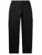 Stone Island - Tapered Logo-Appliquéd Cotton-Jersey Sweatpants - Black