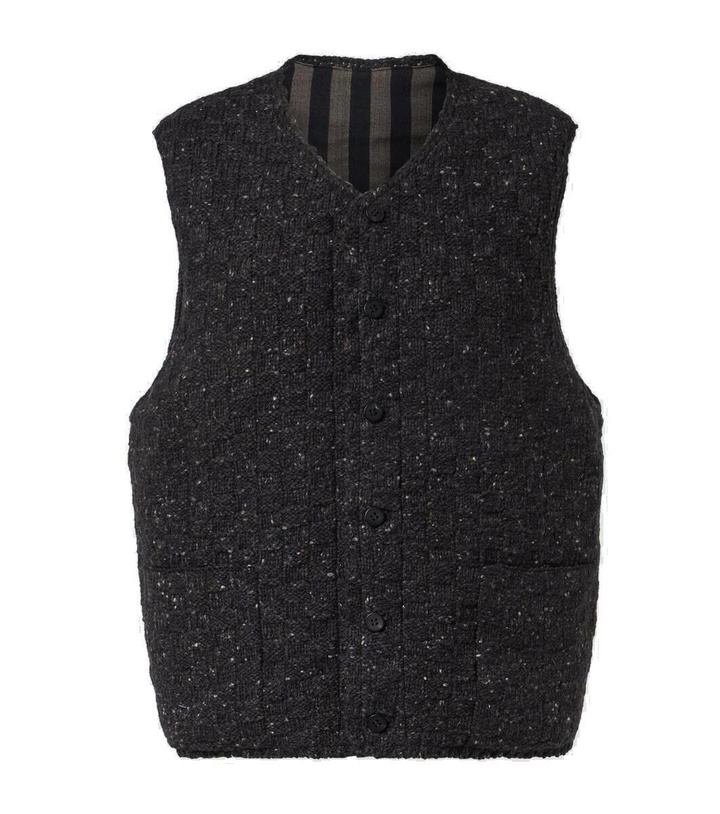 Photo: Visvim Reversible wool tweed vest