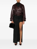 Nour Hammour Cropped Leather Jacket