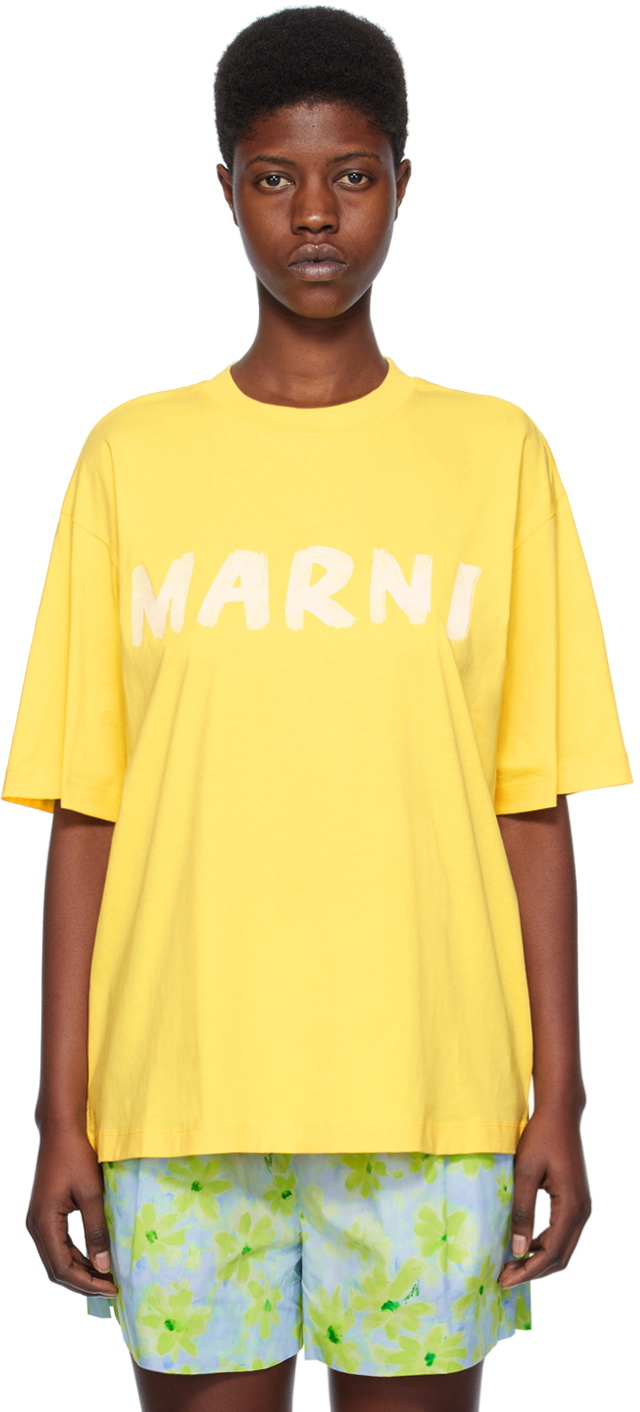 Marni Yellow Printed T-Shirt Marni