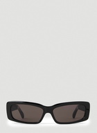 Balenciaga - Oversized Rectangle Sunglasses in Black