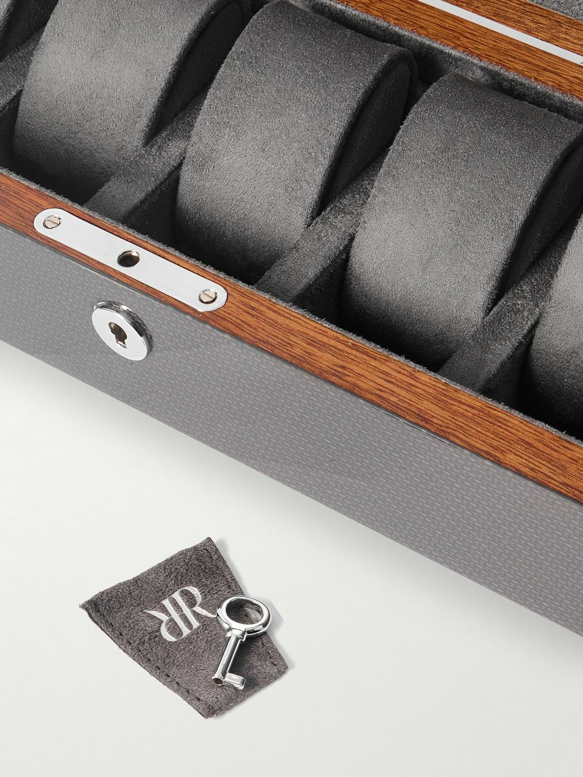 Rapport London - Carbon Fiber and Wood 5-Piece Watch Box