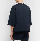 Thom Browne - Appliquéd Loopback Cotton-Jersey T-Shirt - Navy