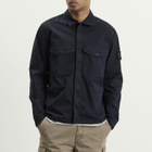 Stone Island Men's Organic Cotton Twill Zip Shirt Jacket in Navy Blue