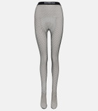 Balenciaga - Logo waistband fishnet tights