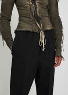 Rick Owens Cropped Tapered-leg Wool Trousers Black