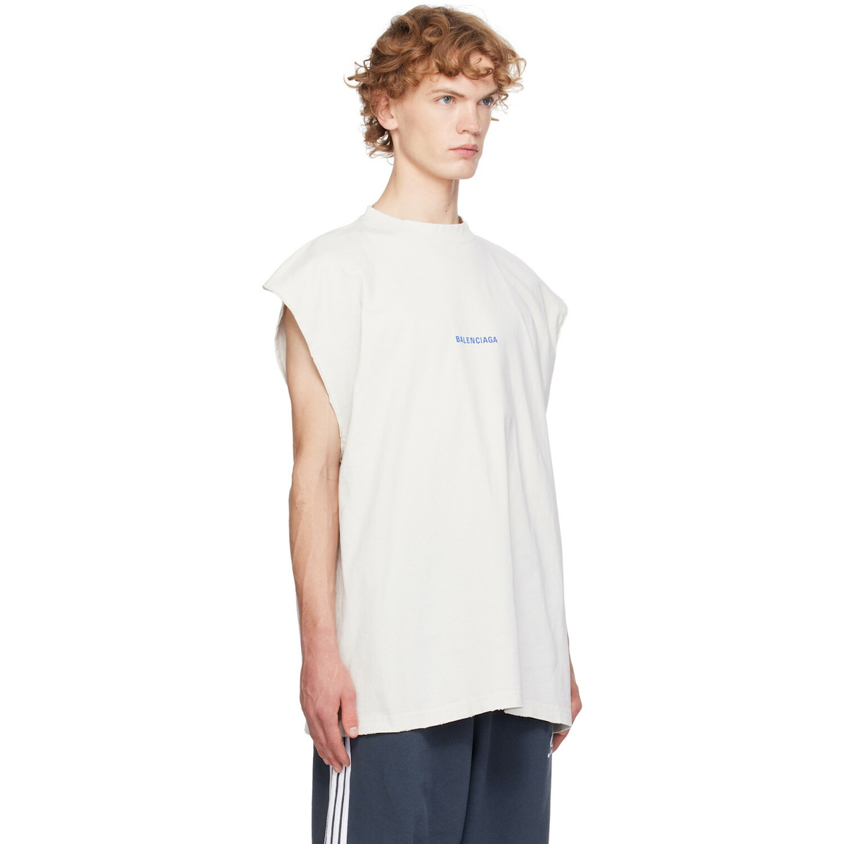 Balenciaga Off-White Back Sleeveless T-shirt