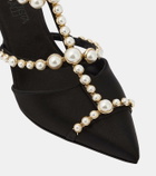 Giambattista Valli Faux-pearl embellished satin pumps