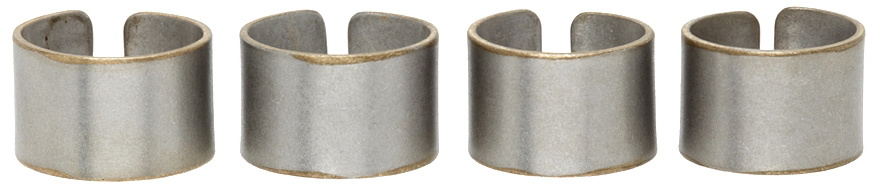 Mm6 Rings Set MM6 Maison Margiela Silver Band Ring Set MM6 Maison Margiela