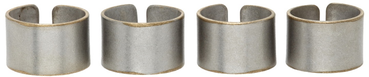 Photo: MM6 Maison Margiela Silver Band Ring Set