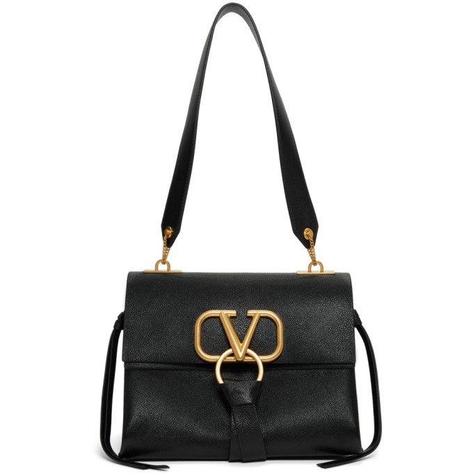 Valentino Small Vring Crossbody Bag- Black
