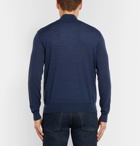 Canali - Merino Wool Half-Zip Sweater - Men - Blue