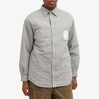 A Bathing Ape Women's Check Padded Shirt Jacket in Gray 