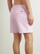 Polo Ralph Lauren - Traveler Straight-Leg Mid-Length Striped Cotton-Blend Seersucker Swim Shorts - Pink