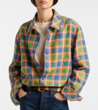 God's True Cashmere Brilliant linen shirt with lapis lazuli