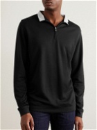Peter Millar - Crown Cotton-Blend Jersey Half-Zip Sweatshirt - Black