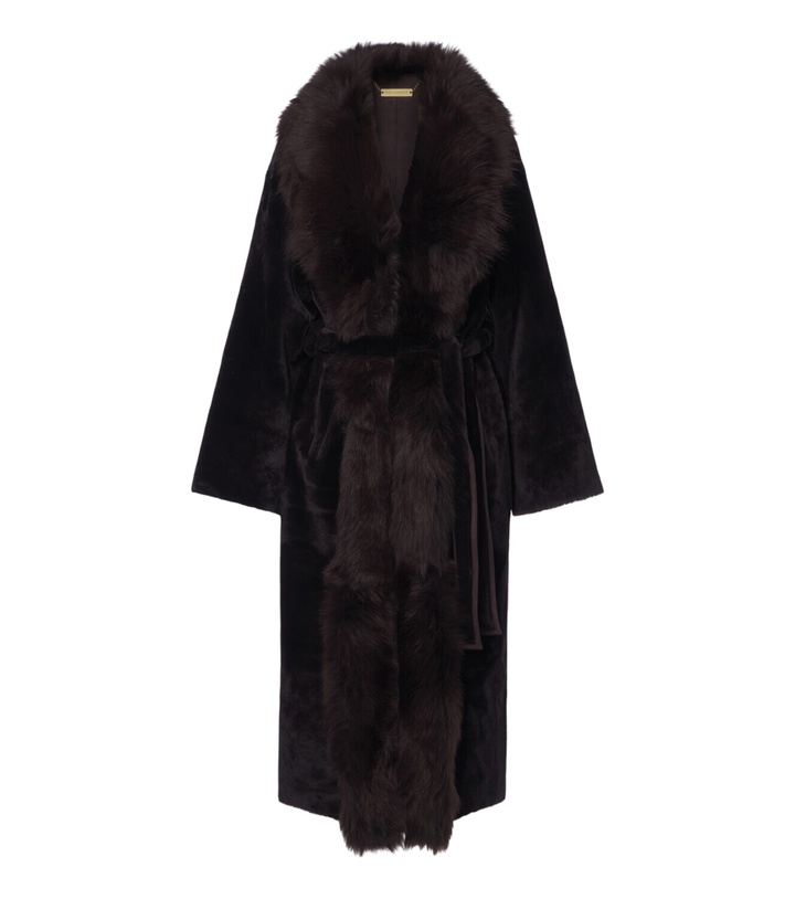 Photo: Nour Hammour Isadora shearling wrap coat